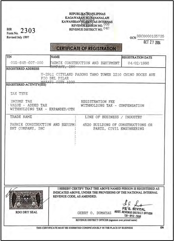 BIR tax clearance 1